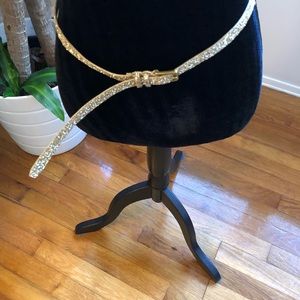 J Crew Women’s Gold Glitter Belt - M